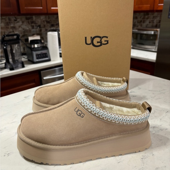 Size 6-10 Brand New Ugg Women Size Tazz Sand Platform Slipper Euro Size 37-41 - Picture 4 of 10